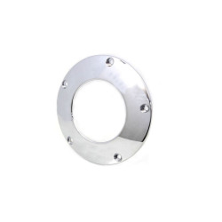 PartzBiz HD VT42-0240 - V-Twin 42-0240 Chrome 5-Hole C-Thru Clear Derby Cover Harley Big Twin 99-19 softail touring FXST FLST FXD FLT DYNA SOFTAILelectra แผนที่ street glide ชิ้นส่วนทดแทนที่ดีที่สุดสำหรับแบบจำลอง