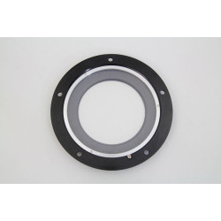PartzBiz HD VT42-0241 - V-Twin 42-0241 สีดำ 5-Hole C-Thru Clear Derby Cover Harley Big Twin 99-19 softail Touring FXST FLST FXD FLT DYNA SOFTAILelectra Road Street Glideอะไหล่ที่ดีที่สุดสำหรับแบบจำลอง