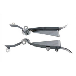PartzBiz HD VT42-1107 - V-Twin 42-1107 Chrome Saddlebag Filler Panel Kit 06-08 Harley Davidson Street Glide FLHX Touring Tour Bagger Dresser ถุงอาน Custom Vintage รถจักรยานยนต์ Chopper Bike ยืดกระเป๋าอัพเกรดเปลี่ยน