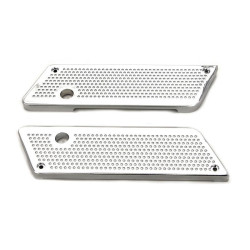 PartzBiz HD VT42-1111 - V-Twin 42-1111 Wyatt Gatling Chrome Saddlebag Latch Face Plate 93-13 Harley Davidson FLT Tour Road Glide Bagger Dresser Touring Custom Bike รถจักรยานยนต์ Chopper Bezel Trim Accent อัพเกรดเปลี่ยนฝาครอบ