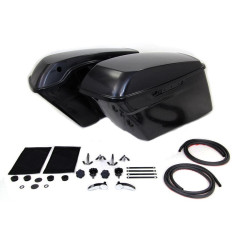 PartzBiz HD VT49-3507 - V-Twin 49-3507 ชุดกระเป๋าข้างแบบยืดได้ 3” สีดำ Harley FLT 14-20