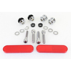 PartzBiz HD VT50-1690 - V-Twin 50-1690 Chrome Docking Hardware Kit สำหรับ Sissy Bars และ Racks FL FX 18-Up custom bagger chopper ที่นั่งผู้โดยสารรถจักรยานยนต์ความสะดวกสบายที่ดีที่สุดสำหรับ Harley-Davidson M8 Softail FLFB FLFBS FXBR FXBRS 52300376