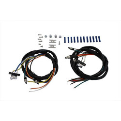PartzBiz HD VT32-8208 - V-Twin Handlebar Wiring Harness Chrome Switch Harley FX FL XL 73-81 32-8208