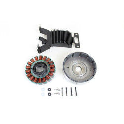 PartzBiz HD VT32-1393 - V-Twin 32-1393 50 Amp Alternator & Regulator Upgrade Kit 14-16 Harley FLTR FLHT charging electrical performance twin cam electra road glide motorcycle parts