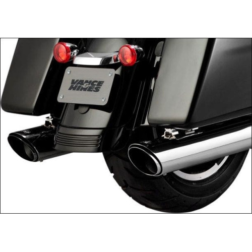 PartzBiz HD: 4400873-ท่อท่อไอเสีย Vance & Hines Chrome 4 ” Twin Slash Rounds Slip Ons Harley 2017 FLH/T | 16672