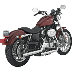 PartzBiz HD VH-16819 - Vance & Hines 16819 Chrome Straightshots HS Slip-Ons Mufflers for 04-13 Harley XL