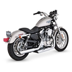 PartzBiz HD VH-16839 - Vance & Hines 16839 Chrome Twin Slash 3" Slip-ons Mufflers 04-13 Harley Sportster XL