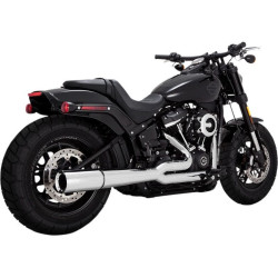 PartzBiz HD VH-17387 - Vance & Hines 17387 Chrome Pro Pipe 2 into 1 Exhaust สำหรับ Harley Softail 18-22 | 17387