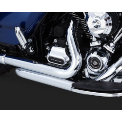 PartzBiz HD VH-17651 - Vance & Hines 17651 ท่อ Chrome Dresser Dual Head สำหรับ Harley 17-Up Milwaukee M8