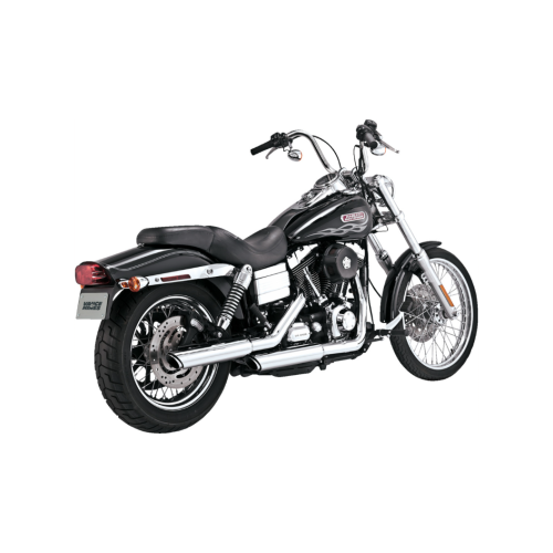 PartzBiz HD: 4400816-Vance & Hines 3 ” Round Twin Slash Slip-On Chrome Mufflers 4 รุ่น Harley 91-09 FXD | 16838