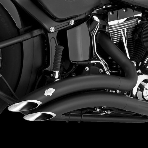 PartzBiz HD: 4400756-Vance & Hines 46369 49 State Black Big Radius Exhaust สำหรับ Harley Softail 00-17 | 46369 PartzBiz HD: 4400756-Vance & Hines 46369 49 State Black Big Radius Exhaust สำหรับ Harley Softail 00-17 | 46369