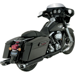 PartzBiz HD VH-46799 - Vance & Hines 46799 Black Dresser Duals Head Pipes Headers Harley FLH/T 95-08