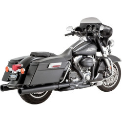 PartzBiz HD VH-46832 - Vance & Hines 46832 Black Power Duals Head Pipes 09-16 Harley Touring & Trike