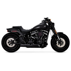PartzBiz HD VH-47331 - Vance & Hines Black Hi-Output 2-into-1 Exhaust System Harley Softail M8 18-Up