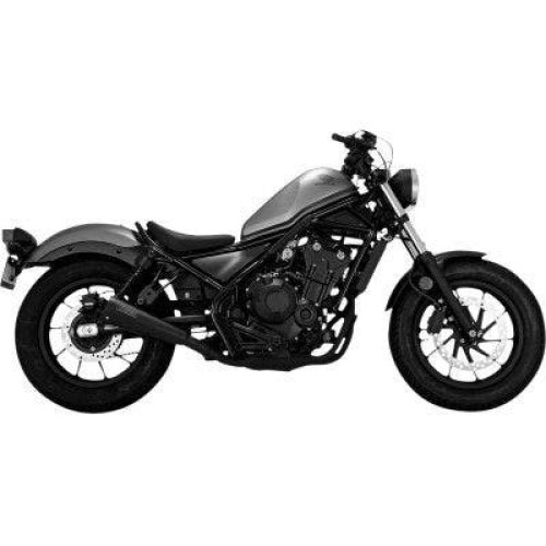 PartzBiz HD: 4400706-Vance & Hines 48421 Upsweep Slip-On Muffler สีดำ Honda Rebel 300 500 17-20 เปลี่ยนที่ดีที่สุดสำหรับการอัพเกรดประสิทธิภาพท่อไอเสีย