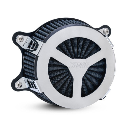 PartzBiz HD: 4400661-Vance & Hines 71452 Chrome VO2 Radiant III เครื่องฟอกอากาศ Harley Milwaukee 8 M8 FX FLH | 71452