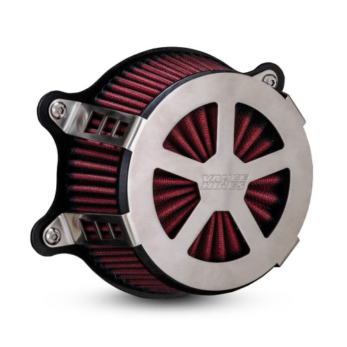 PartzBiz HD: 4400674-Vance & Hines 71468 Brushed VO2 Radiant V Air Cleaner Harley Big Twin Cam 00-17 | 71468 PartzBiz HD: 4400674-Vance & Hines 71468 Brushed VO2 Radiant V Air Cleaner Harley Big Twin Cam 00-17 | 71468