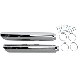 PartzBiz HD VH-16843 - Vance & Hines Chrome 3 ” Round Twin Slash Slip Ons ท่อไอเสีย 07-15 FLSTF FXSTD | 16843 VH-16843;16843;VH0040;DS18010386;18010386;1801-0386;18010386;VH0040 ท่อไอเสียประสิทธิภาพ