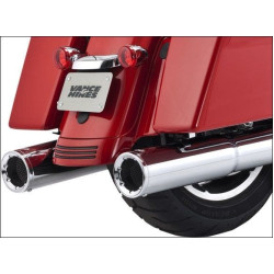 PartzBiz HD VH-16463 - Vance & Hines Chrome 4.5” ท่อสลิปออนประสิทธิภาพสูง Harley FL 2017 | 16463
