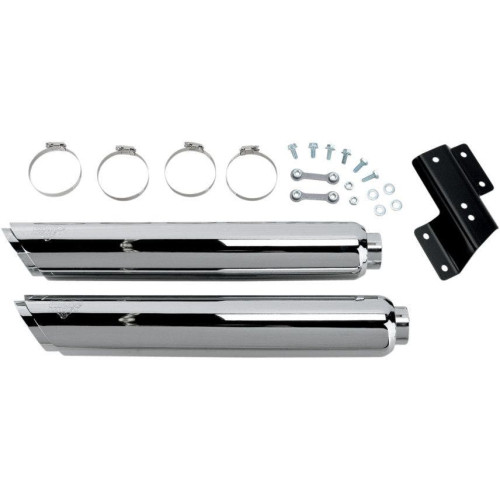 PartzBiz HD: 4400593-Vance Hines Chrome Twin Slash 3" Slip-Ons Harley Davidson Softail Exhaust 07-14 | 16841 PartzBiz HD: 4400593-Vance Hines Chrome Twin Slash 3" Slip-Ons Harley Davidson Softail Exhaust 07-14 | 16841
