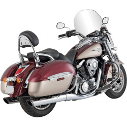 PartzBiz HD VH-18371 - Vance & Hines Chrome Twin Slash Round Slip Ons Kawasaki Voyager Nomad Vaquero - 18371