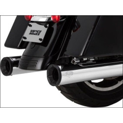 PartzBiz HD VH-16708 - Vance & Hines Chrome w/Blk Tips 4 ” Eliminator 400 Slip Ons ท่อเก็บเสียง Harley 2017 FLH | 16708 PartzBiz HD VH-16708 - Vance & Hines Chrome w/Blk Tips 4 ” Eliminator 400 Slip Ons ท่อเก็บเสียง Harley 2017 FLH | 16708