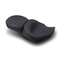 PartzBiz HD MD75464 - Mustang Smooth Style ไม่มีหมุด One Piece Ultra Touring Seat 97-07 FLHR FLHX | 75464