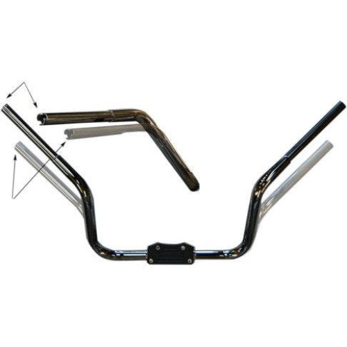 PartzBiz HD: 4400477-Wild One 1 Chrome Low Bagger Ape Hanger 9" Handlebars Harley FLH/T 96-17 WO579C PartzBiz HD: 4400477-Wild One 1 Chrome Low Bagger Ape Hanger 9" Handlebars Harley FLH/T 96-17 WO579C