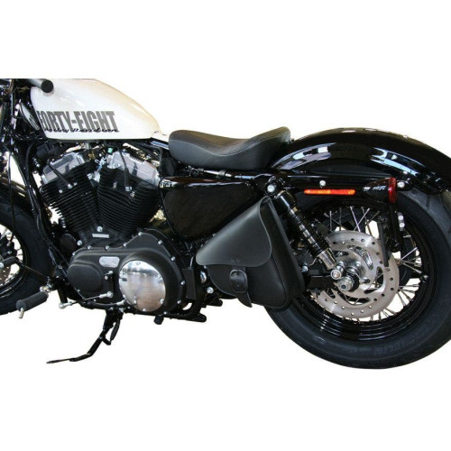 PartzBiz HD: 4400451-Willie & Max Black Swingarm Bag w/ Black Buckle for Harley Softail 84-14 - 59893-00 PartzBiz HD: 4400451-Willie & Max Black Swingarm Bag w/ Black Buckle for Harley Softail 84-14 - 59893-00