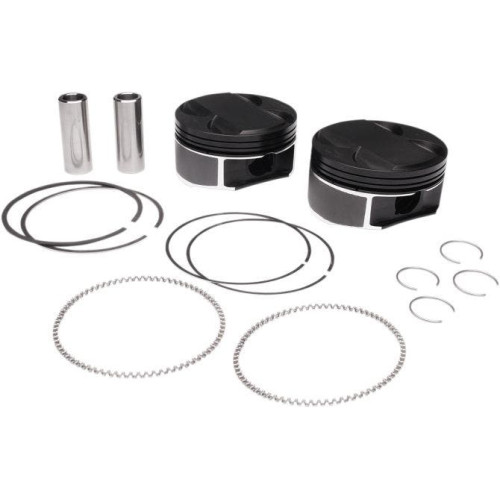 PartzBiz HD: 4400392-ชุดลูกสูบ Wiseco K2799 Black Edition 4.125 ” 117 Milwaukee Eight Harley 17-Up 0903-1553 09031553 การบีบอัด 11:1