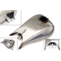 PartzBiz HD VT38-0925 - Wyatt Gatling 38-092 Raw Stretch Touring 6.6 แกลลอนถังน้ำมันเชื้อเพลิง Harley 08-13