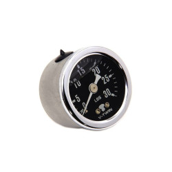 PartzBiz HD VT40-9906 - Oil Pressure Gauge Oil-Filled 1-3/8" Dia. 0-30 psi Harley & Custom Chopper