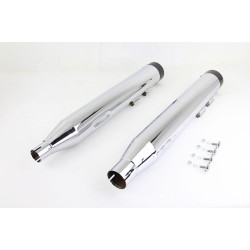 PartzBiz HD VT30-4010 - ท่อเก็บเสียง Wyatt Gatling Slip-On สีโครเมี่ยม พร้อมปลายท่อสีดำ Harley Touring M8 17-Up PartzBiz HD VT30-4010 - ท่อเก็บเสียง Wyatt Gatling Slip-On สีโครเมี่ยม พร้อมปลายท่อสีดำ Harley Touring M8 17-Up