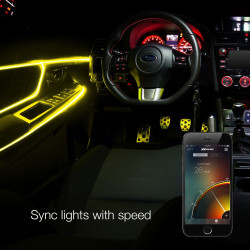 PartzBiz HD XK-XK-FO-ADV - XK Glow 2pc 6ft Fiber Optic LED Trim Kit for Cars Smartphone App Control PartzBiz HD XK-XK-FO-ADV - XK Glow 2pc 6ft Fiber Optic LED Trim Kit for Cars Smartphone App Control