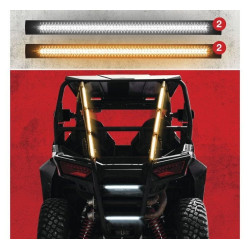 PartzBiz HD XK-XK052002-4WA - XK Glow 4pc White/Amber Plug And Play Tube Kit Emergency Strobe Light Series UTV