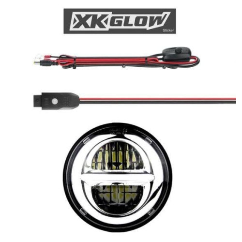 PartzBiz HD: 4400300-XK Glow 5.75" Chrome Headlight RGB Motorcycle Smartphone App Control Harley Dyna XK-5IN-KIT-W davidson rgb custom auto show car truck light upgrade PartzBiz HD: 4400300-XK Glow 5.75" Chrome Headlight RGB Motorcycle Smartphone App Control Harley Dyna XK-5IN-KIT-W davidson rgb custom auto show car truck light upgrade