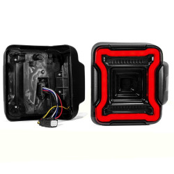 PartzBiz HD XK-XK041027 - XK Glow Led Smoked Lens Tail Light Kit w/ Brake Turn Reverse Jeep Wrangler JL 18-Up PartzBiz HD XK-XK041027 - XK Glow Led Smoked Lens Tail Light Kit w/ Brake Turn Reverse Jeep Wrangler JL 18-Up