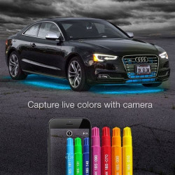 PartzBiz HD XK-KS-MOTO-MINI - XK Glow 6pc Pods 2pc 10" Strips Motorcycle LED Accent Light Kit App Control PartzBiz HD XK-KS-MOTO-MINI - XK Glow 6pc Pods 2pc 10" Strips Motorcycle LED Accent Light Kit App Control