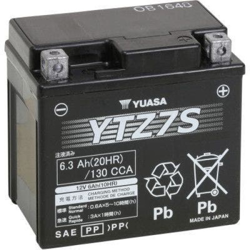 PartzBiz HD: 4400162-Yuasa YTZ7S High Performance AGM Maintenance-Free Battery ATV Motorcycle YUAM727ZS harley honda john deere kawasaki polaris victory yamaha replacement upgrade