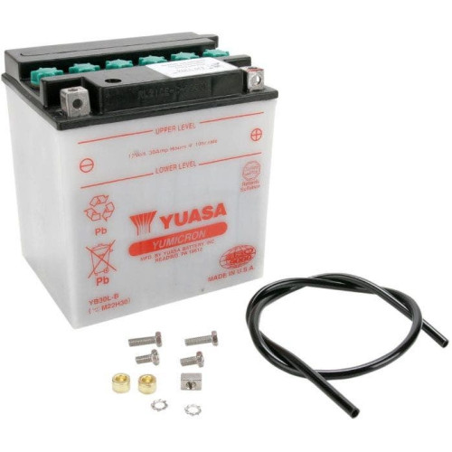 PartzBiz HD: 4400169-Yuasa Yumicron Battery 12V 30Ah YB30L-B YUAM22H30 Rep OE 63805-80 66010-97A PartzBiz HD: 4400169-Yuasa Yumicron Battery 12V 30Ah YB30L-B YUAM22H30 Rep OE 63805-80 66010-97A