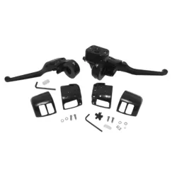 PartzBiz HD 26-095BK - Black Handlebar Controls Hand Lever Control Kit Single Disc 1996-2006 Harley XL PartzBiz HD 26-095BK - Black Handlebar Controls Hand Lever Control Kit Single Disc 1996-2006 Harley XL