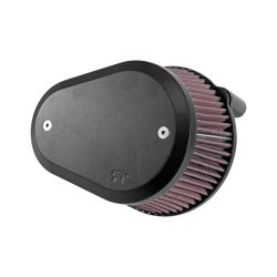 PartzBiz HD RK-3932XB - K&N Flair Air Intake Cleaner System Large Black Billet OE Harley Big Twin 99-17