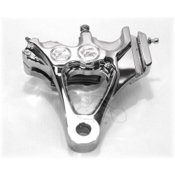 PartzBiz HD 1274-0076-CH - New Performance Machine PM Chrome Billet Rear Brake Caliper 1987-1999 Harley