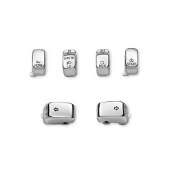 PartzBiz HD 4745 - Chrome Switch Cap Kit 71804-03 Vrsc Dyna