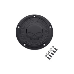 PartzBiz HD 81647 - Derby Cover 25700742 Willie G. Skull Collection Black Dyna, Softail, Touring