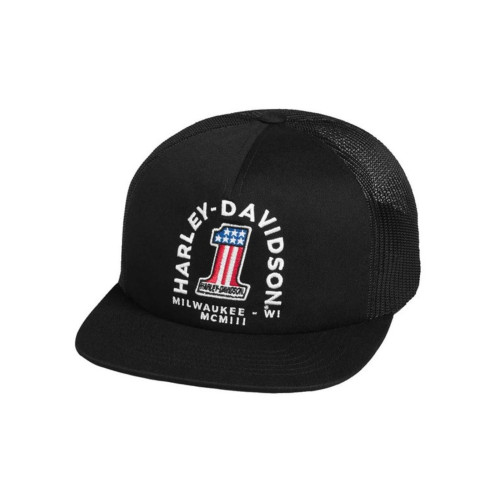 PartzBiz HD: 5000300-Harley Davidson #1 Trucker Baseball Cap