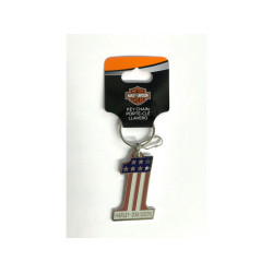 PartzBiz HD 80265 - Harley Davidson Key Chain Skull Black Vinyl Strap