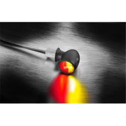 PartzBiz HD 82237 - Atto 3In1 Indicator / Taillight For Harley 1-Piece Black Matt