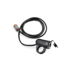 PartzBiz HD 66162 - Handlebar Mount Aux. Power Port, Black *69200854*