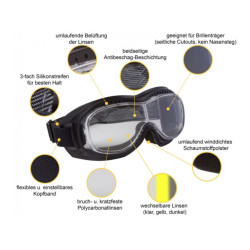 PartzBiz HD 99504 - Toronto Biker Goggles